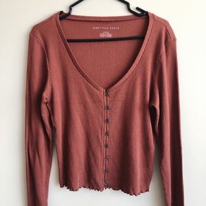 American Eagle longsleeve crop top